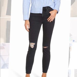 Madewell 9” High Rise Ripped Skinny Jeans